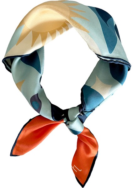 In The Eye Of The Sun Renkli Ipek Kadın Fular 55 cm indirimleri