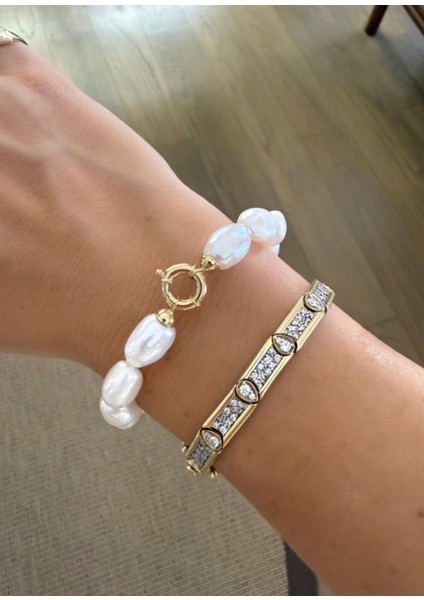 Perla 14 Ayar Altın Kadın Inci Bileklik modelleri