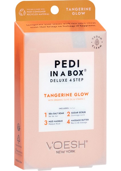 New York Pedi In A Box Deluxe Mandalina Glow 4 Adımlı Pedikür Seti