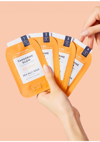 New York Pedi In A Box Deluxe Mandalina Glow 4 Adımlı Pedikür Seti modelleri
