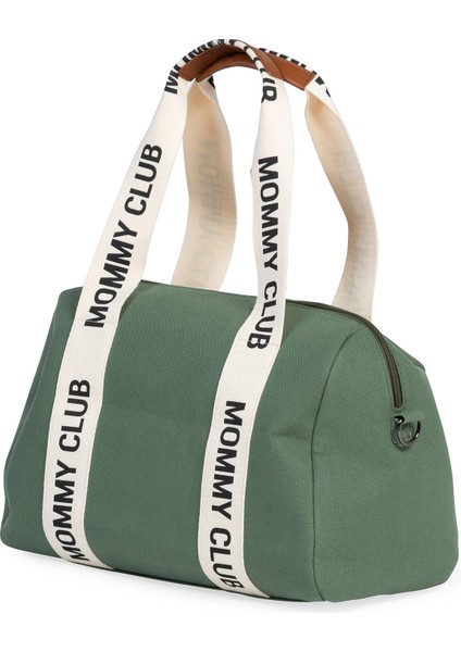 Mommy Club Bag Yeşil Kanvas Anne Bebek Bakım Çantası modelleri