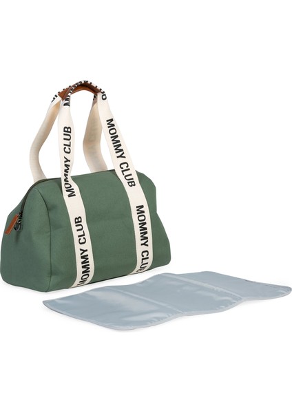 Mommy Club Bag Yeşil Kanvas Anne Bebek Bakım Çantası fırsatları