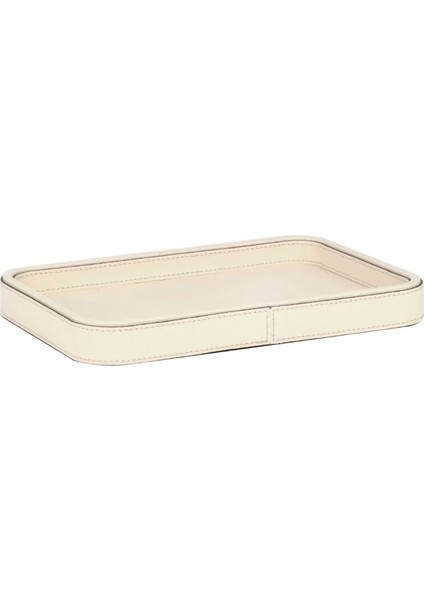 Jane Small Krem Dikdörtgen Formlu Deri Tepsi