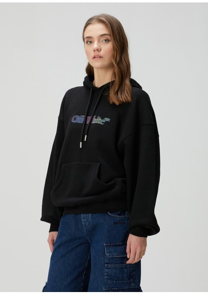 San Matthew Siyah Kapüşonlu Sweatshirt modelleri