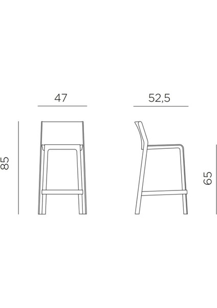 Trill Sarı Mini Bar Sandalyesi fiyatları