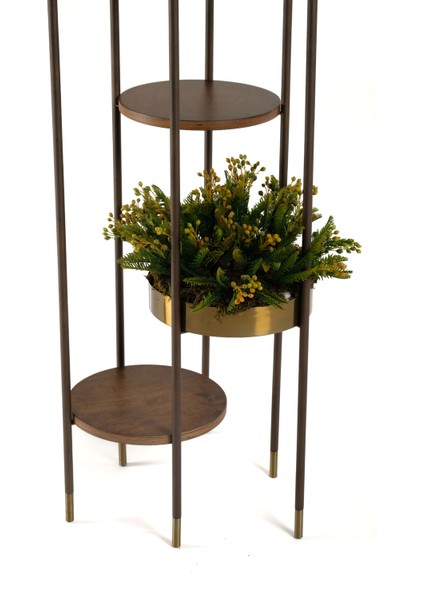 Kahverengi Gold Kule Saksılı Çiçeklik indirimleri