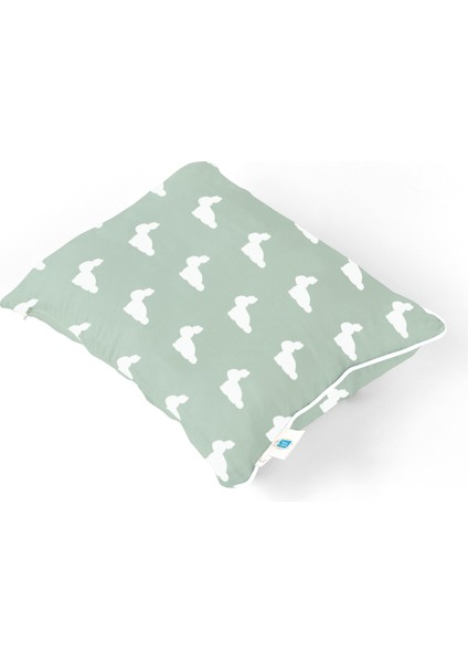 %100 Pamuk Mono Lapin Matcha Green Pamuklu Müslin Bebek Yastığı 45 x 35 cm fiyatları