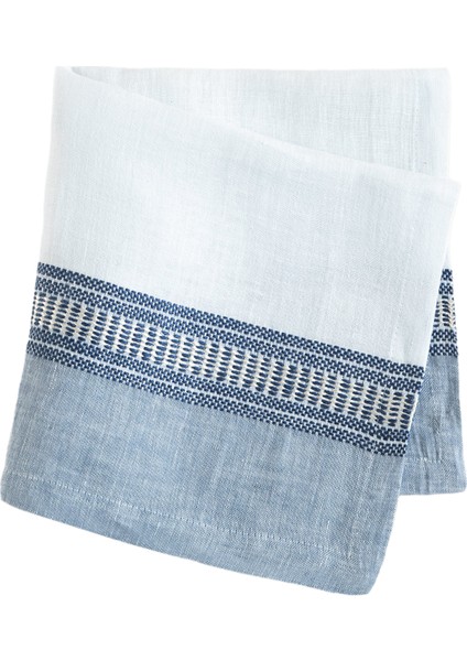 Paso Marin Mavi-Beyaz Keten Servis Peçetesi