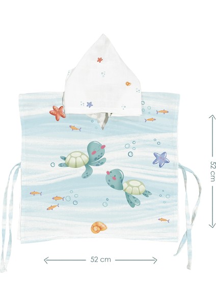 Atlantis Organik Pamuk Unisex Bebek Çocuk Müslin Panço Bornoz modelleri