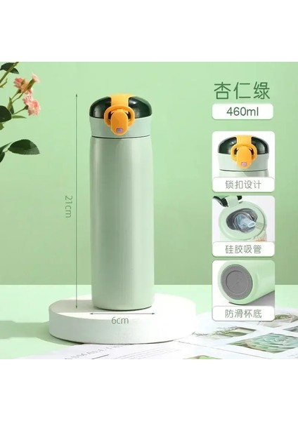 Çocuklar Termos Kupa Saman Paslanmaz Çelik Karikatür Vakum Şenlikleri Çocuk Termal Su Şişesi Tumbler Yalıtımlı Kur Içki: Gösteri/renk Olarak: Mavi 460ML (Yurt Dışından)