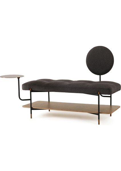 Arasta Siyah Bakır Metal Ayaklı Antrasit Bench fiyatları