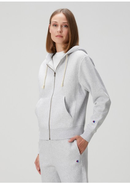 Gri Kapüşonlu Sweatshirt modelleri