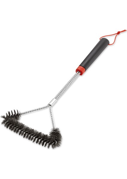 Üç Taraflı Siyah Çelik Izgara Fırçası 46CM