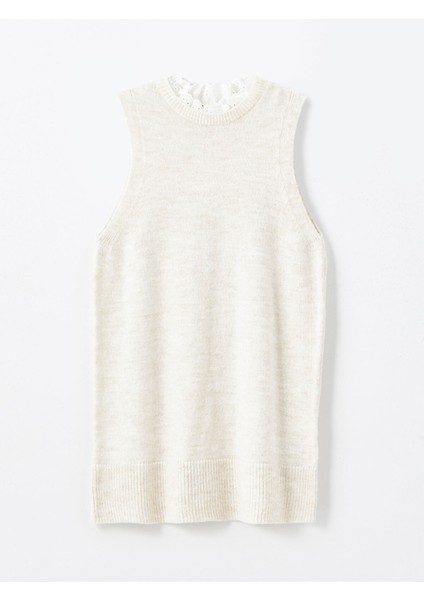 Yeni Sezon Kadın Fırfırlı Dik Yaka Düz Triko Süveter indirimleri