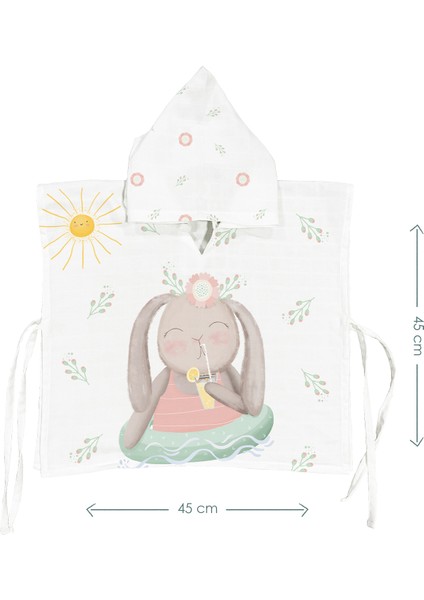 Loulou Organik Pamuk Kız Bebek Çocuk Müslin Panço Bornoz modelleri