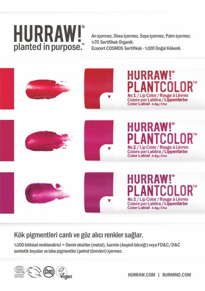 Plantcolor No:1 Dudak Renklendirici 4.8 gr modelleri