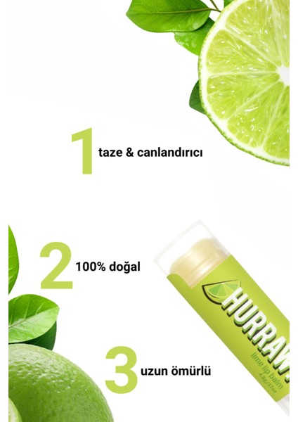 Lime Dudak Balmı Ferahlatıcı Etkiyle Gün Boyu Bakım 4.25 g Vegan ve Doğal İçerik modelleri