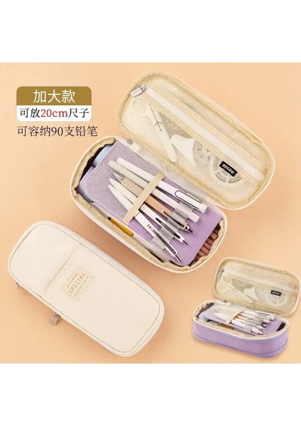 Büyük Kapasiteli Kalem Kılıfı Kırtasiye Okulu Malzemeleri Kalem Kılıfları Koruma Ofis Masası Depolama Çantası Öğrenciler Çocuk Kalem Kılıf Çantaları Kutu Renk: Bebek Pembe (Yurt Dışından)