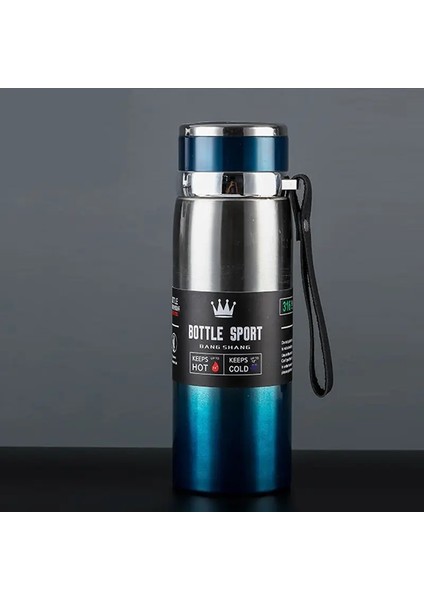 1l Termal Su Şişesi Soğuk ve Sıcak Su Şişesi Termos Su Çayı Kahve Vakum Şenlikleri Paslanmaz Çelik Termos Şişe Kapasite: 1000ML/RENK: Silyvo To Maviye (Yurt Dışından)