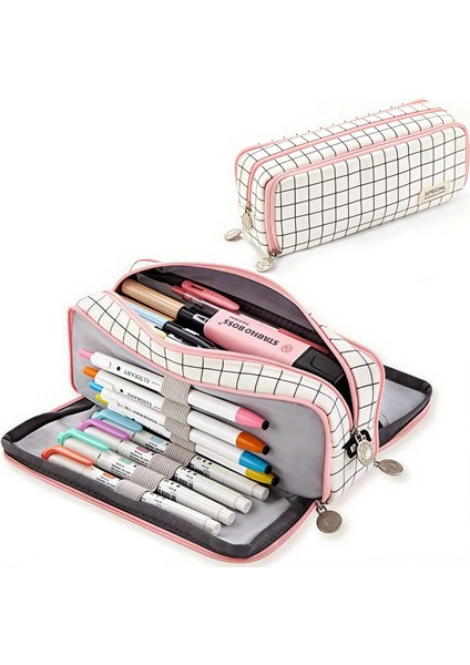 Büyük Kapasiteli Pencil Kılıfı Sevimli Pencil Kılıfı Öğrenci Pencil Kılıf Malzemeleri Kırtasiye Kalıcılık Kılıf Kılıf Kalem Casecolor: Pink Meteor (Yurt Dışından)