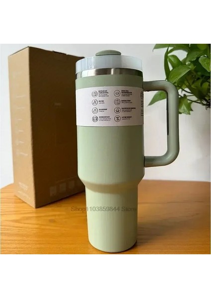 2025 Büyük Kapasiteli 40 Oz Paslanmaz Çelik Vakum Şişesi - Kapak ve Pipetli Yalıtımlı Tumbler Cup, Travelcapacity Için Mükemmel: 40 -Oz -110MLWITH Logo/renk: 3 (Yurt Dışından)