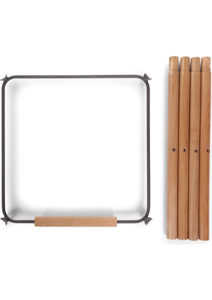 Evolu 2 Naturel Antrasit Kayın Ekstra Uzun Mama Sandalyesi Bacağı