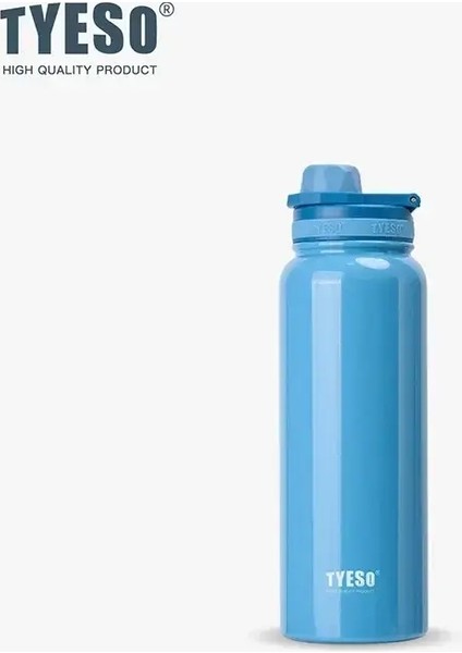 Tyeso Paslanmaz Çelik Termos Kupa Açık Hava Sporları Soğuk ve Isı Yüksek Kapasiteli Termo Şişe Seyahat Vakum Şişesi Termal Keklik: 600ML/RENK: Mavi (Yurt Dışından)