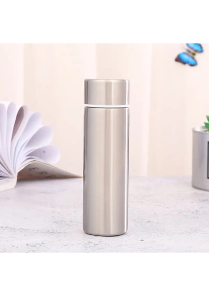 130ML Taşınabilir Cep Termos Kupası Paslanmaz Çelik Mini Açık Kamp Su Şişesi Yalıtımlı Termos Şişesi Su Çayı Kahve Cupcolor: Gümüş (Yurt Dışından)