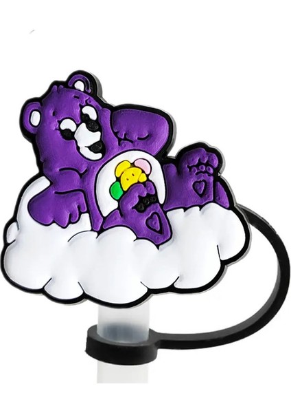 1-20PCS Gökkuşağı Ayı Saman Kapak Kapağı 10MM Cam Fincan Saman Fişi Yeniden Kullanılabilir Sıçrama Geçirmez Içme Fit Fincan Saman Kapağı Takılar Kolye Renk: 02 (Yurt Dışından)