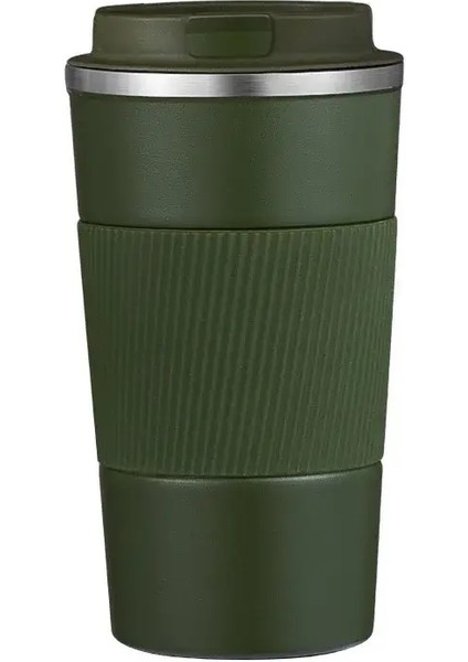 380ML/510ML Paslanmaz Çelik Kahve Kupası Araç Vakum Şişesi Termal Kupa Sıcak/soğuk Içecekler Için Yeniden Kullanılabilir Kahve Kupası Yalıtım Yalıtımlı Kupa: 380ML/RENK: Yeşil (Yurt Dışından)