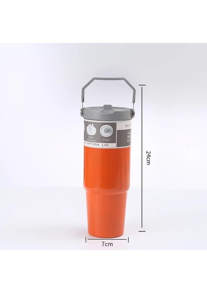 30OZ Taşınabilir Araba Kupası 304 Paslanmaz Çelik Termos Kupası Soğuk Yalıtım Dış Mekan Taşınabilir Bingba Kupası Capakite: 30OZ/RENK: 1 (Yurt Dışından)