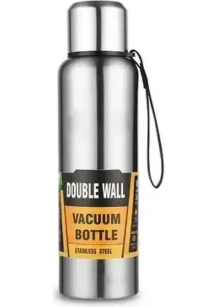 750ML Paslanmaz Çelik Termos Büyük Kapasite Vakum Şişesi Halatlı Termo Bottlecapity: 750ML/RENK: A-Silver (Yurt Dışından)