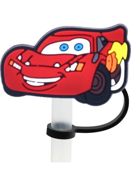 1-10 Pcs Karikatür Arabalar Saman Kapak Kapağı 10MM Içecek Saman Fişi Yeniden Kullanılabilir Sıçrama Geçirmez Içme Fit Fincan Saman Kapağı Cazibeleri Coundcolor: 1 (Yurt Dışından)