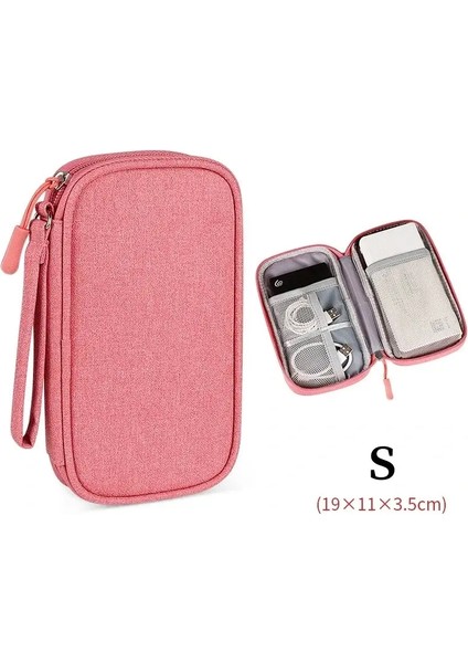 Büyük Seyahat Kabloları, Doku Torbaları, Depolama Torbaları, Taşınabilir Su Geçirmez Depolama Torbaları, Veri Kabloları ve Cihazlar Renk: Pink S (Yurt Dışından)