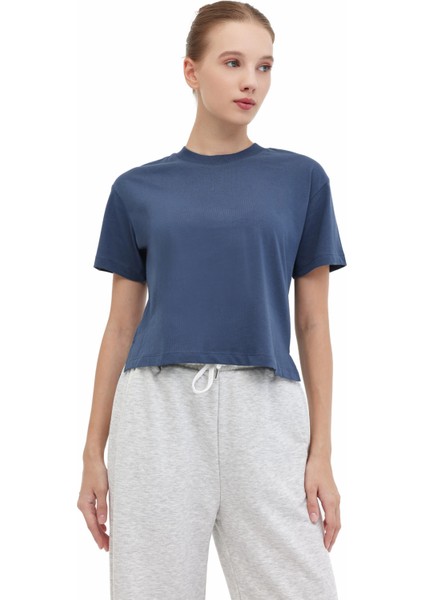 Wb 11ASYA-T 5pr Mavi Kadın Kısa Kol T-Shirt