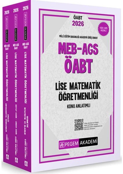 2026 Meb Ags Öabt Lise Matematik Konu Anlatımlı 3 Kitap-Çözümlü Soru Bankası-Ags Konu Soru Seti