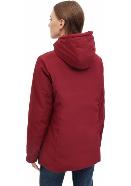 Wl 1poly Padded 5pr Bordo Kadın Mont