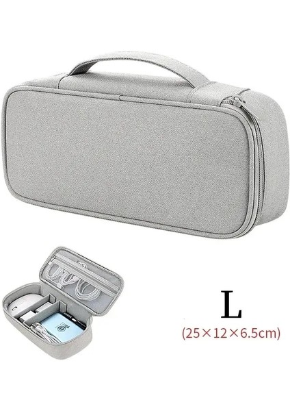 Büyük Seyahat Kabloları, Doku Torbaları, Depolama Torbaları, Taşınabilir Su Geçirmez Depolama Torbaları, Veri Kabloları ve Cihazlar Renk: Gri L (Yurt Dışından)