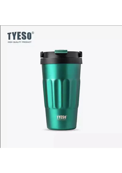 Tyeso 400/500ML Kapasite 8803/8804 Vakum Yalıtımlı Kupa 304 Paslanmaz Çelik Termos Su Şişesi Saman Soğuk ve Sıcak Kahve Cupcapacity: 400ML/RENK: Emerald (Yurt Dışından)