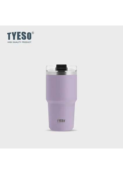 Tyeso Paslanmaz Çelik Kahve Kupası 900ML Soğuk ve Sıcak Çift Katmanlı Yalıtımlı Kupa Vakum Termal Kupa Ins Stil Su Bottlecapity: 600ML/RENK: Mor (Yurt Dışından)