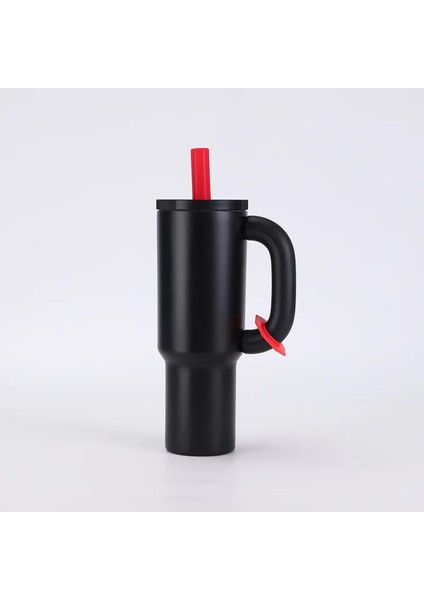 1050ML Buzlu Kahve Tumbler Araba Termos Kupası Saman Saplı Paslanmaz Çelik Şişe Büyük Kapasiteli Içecek Yazılımı Açık Suyu Bottlecapity: 1050ML/RENK: Pembe (Yurt Dışından)