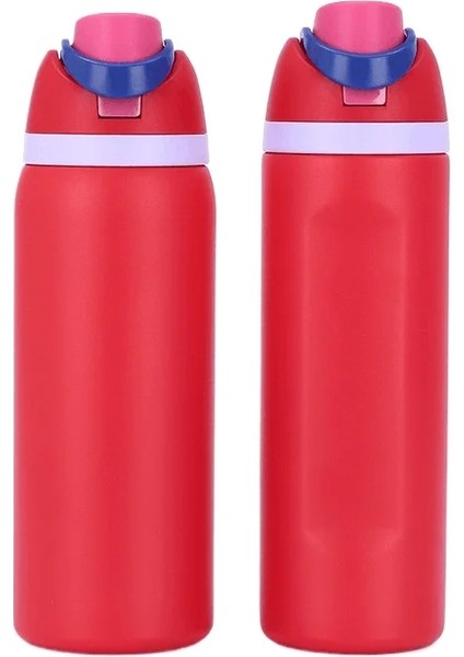 Thermos Cup 24/32OZ Çift Katmanlı Paslanmaz Çelik Alan Su Isıtıcısı Su Şişesi Samanlı Araba Açık Spor Kampı Spor Kapasitesi: 32OZ/RENK: Kırmızı (Yurt Dışından)