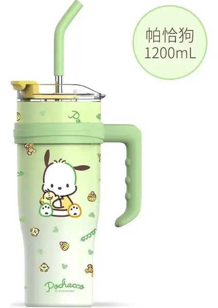 1200ML Sanrio Büyük Kapasiteli Su Şişesi Cinnamoroll Kuromi Benim Melodi Taşınabilir 304 Açık Hava Sporları Fitnesscapacity: 1200ML/RENK: Kış (Yurt Dışından)