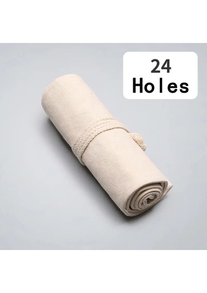 Doğal Tuval Kurşun Kalem Kılıfı Renkli Kalemler Için Kalem Tutucu Kılıfı Sanatçı Kalemleri Için Çok Amaçlı Koruma Sanat Organizatörü: Bej 12HOLES (Yurt Dışından)