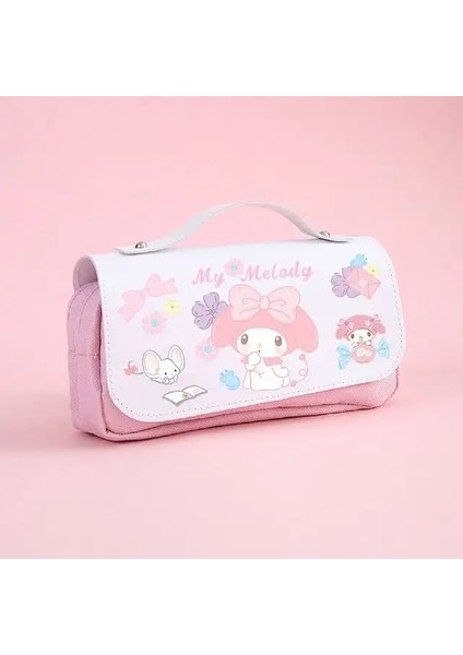 Sanrio Pu Büyük Kapasiteli Kalem Kılıfı Kawaii Cinnamoroll Melody Kuromi Okul Malzemeleri Kalemler Çanta Kalem Pençesi Kılıf Kırtasiye Renk: A4 (Yurt Dışından)