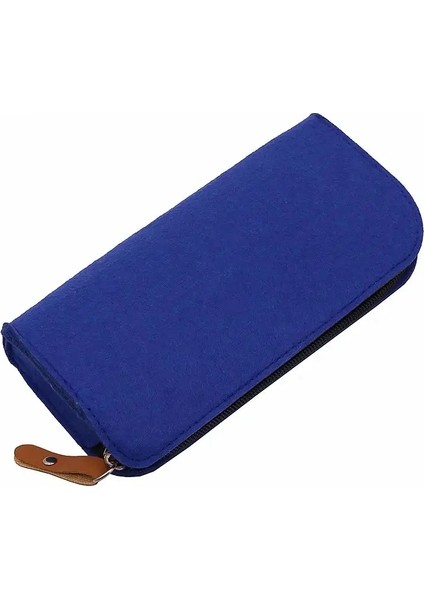 Kalem Kılıfı Öğrenci Kırtasiye Külemi Keçe Kılıfı Pen Torbası Sıfır Cüzdan Makyaj Çantası Uzunluğu 19.5CM/7.67INCH Office Storagecolor: Zang Blue (Yurt Dışından)