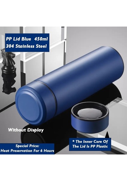 Akıllı Sıcaklık Ekran Vakum Yalıtımlı Paslanmaz Çelik Termos Kupası SUS304 24H Sıcak Soğuk Tutma Sızıntı Denemeli Dokunmatik Screencacity: Sku Resim/renk'e Bakın: Pplid Mavi Nosmart (Yurt Dışından)