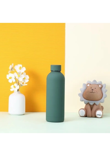 Özel Logo Termos Büyük Vakum Şişesi Paslanmaz Çelik Taşınabilir Termos Şişesi Açık Hava Spor Su Şişesi Seyahat Kupa 500/750MLCAPACITY: 500ML/RENK: Yeşil (Yurt Dışından)