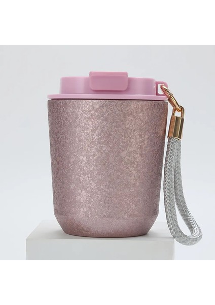 Çift Duvar Titanyum Kaplamalı Termos Kupası Termal Kupa Taşınabilir Mini 280ML Tumbler Yalıtımlı 8 Saat Ti Su Şişesi Vakum Şenlikleri Kapasite: 280ML 9oz/renk: Mavi (Yurt Dışından)