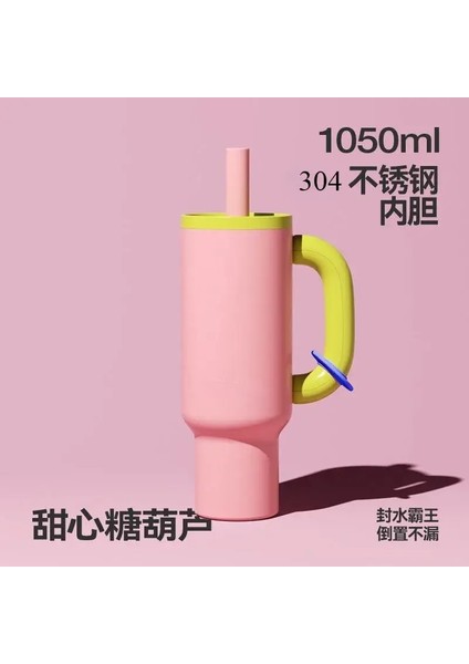 1050ML Termos Kupası Paslanmaz Çelik Vakum Şişesi Soğuk ve Sıcak Daklar Çift Duvar Termal Buzlu Seyahat Kupa Kahve Yalıtım Kapasitesi: 1050ML/RENK: D (Yurt Dışından)